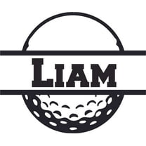 Golf Love Golfball Solo Sport Customized Wall Decal - Custom Vinyl Wall Art - Personalized Name - Baby Girls Boys Kids Bedroom Wall Decal Room Decor Wall Stickers Decoration Size (20x20 inch)