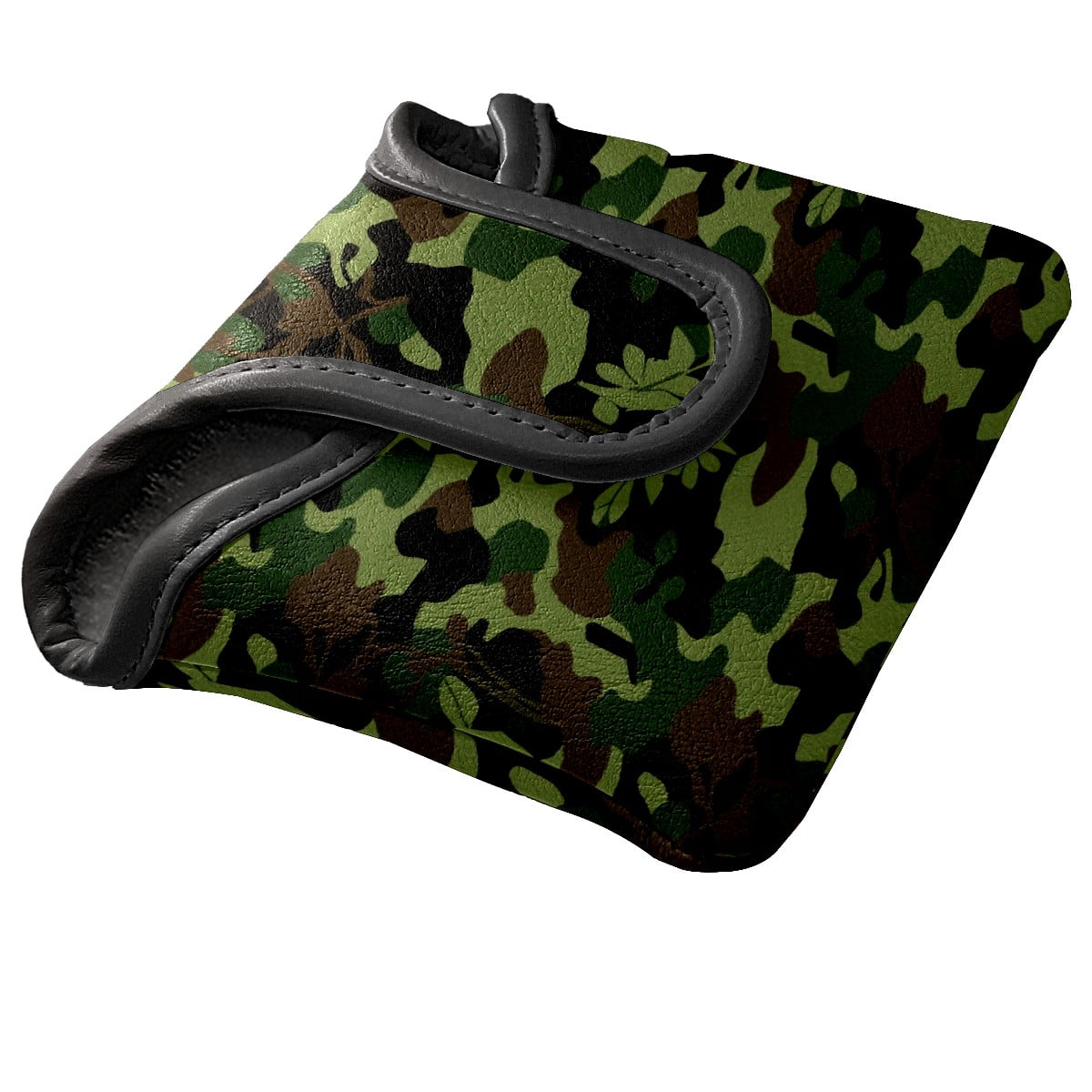 Golf Mallet Putter Cover Premium Leather Golf Putter Head Cover with Magnetic Closure, Golf Cover for Men and Women Camouflage