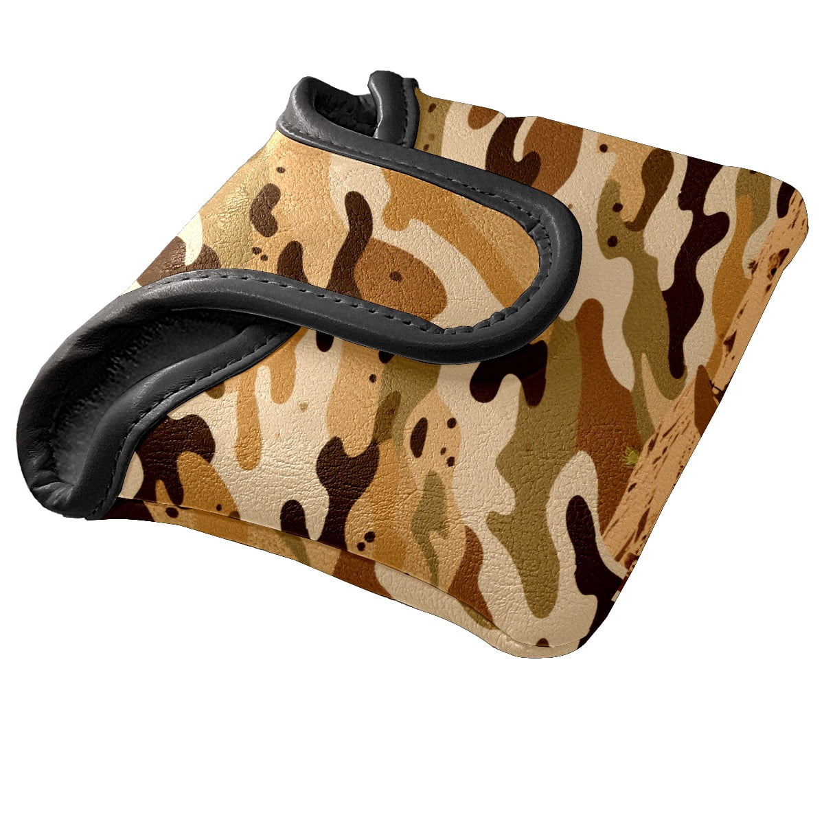 Golf Mallet Putter Cover Premium Leather Golf Putter Head Cover with Magnetic Closure, Golf Cover for Men and Women Camouflage