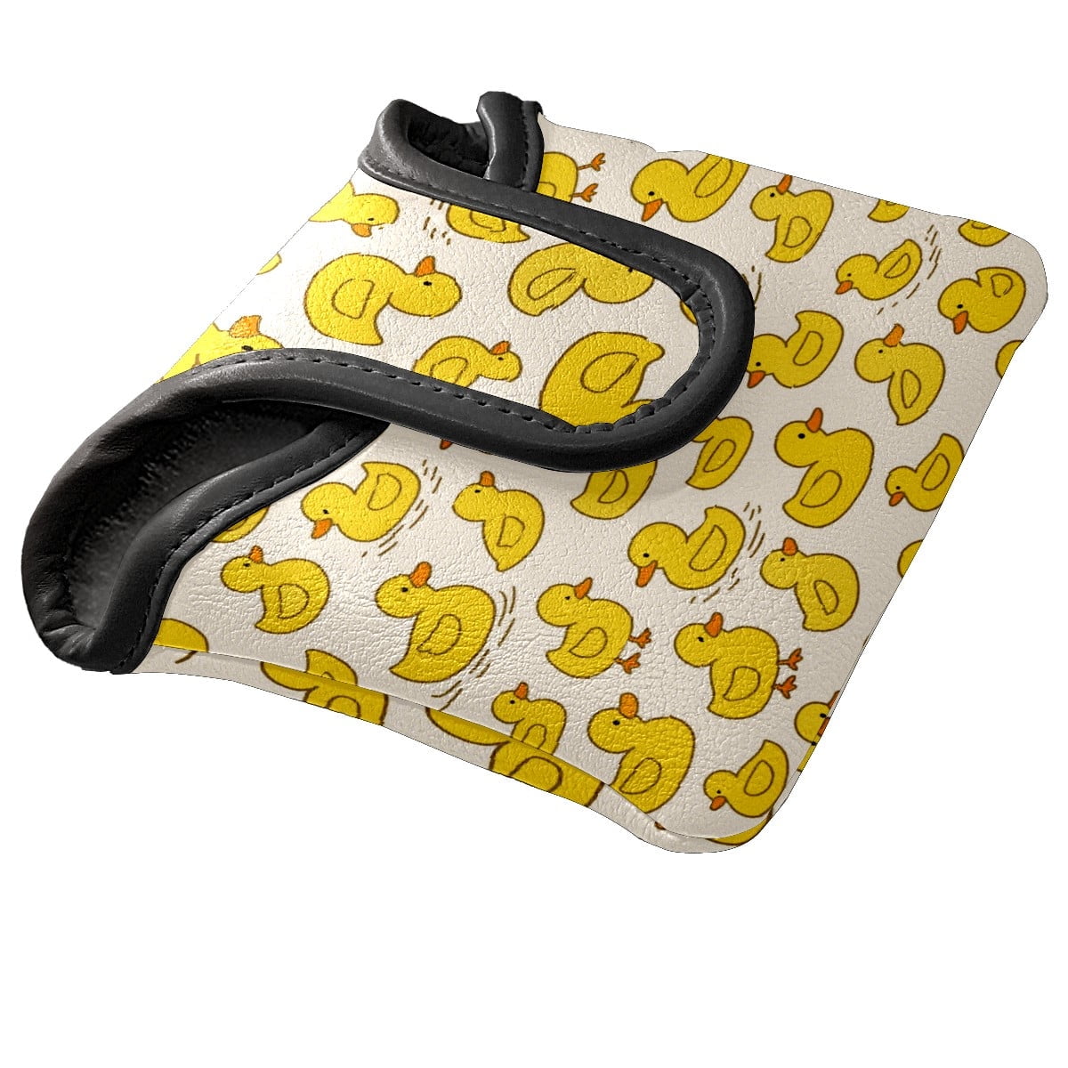 Golf Mallet Putter Cover Premium Leather Golf Putter Head Cover with Magnetic Closure, Golf Cover for Men and Women Little Yellow Duck