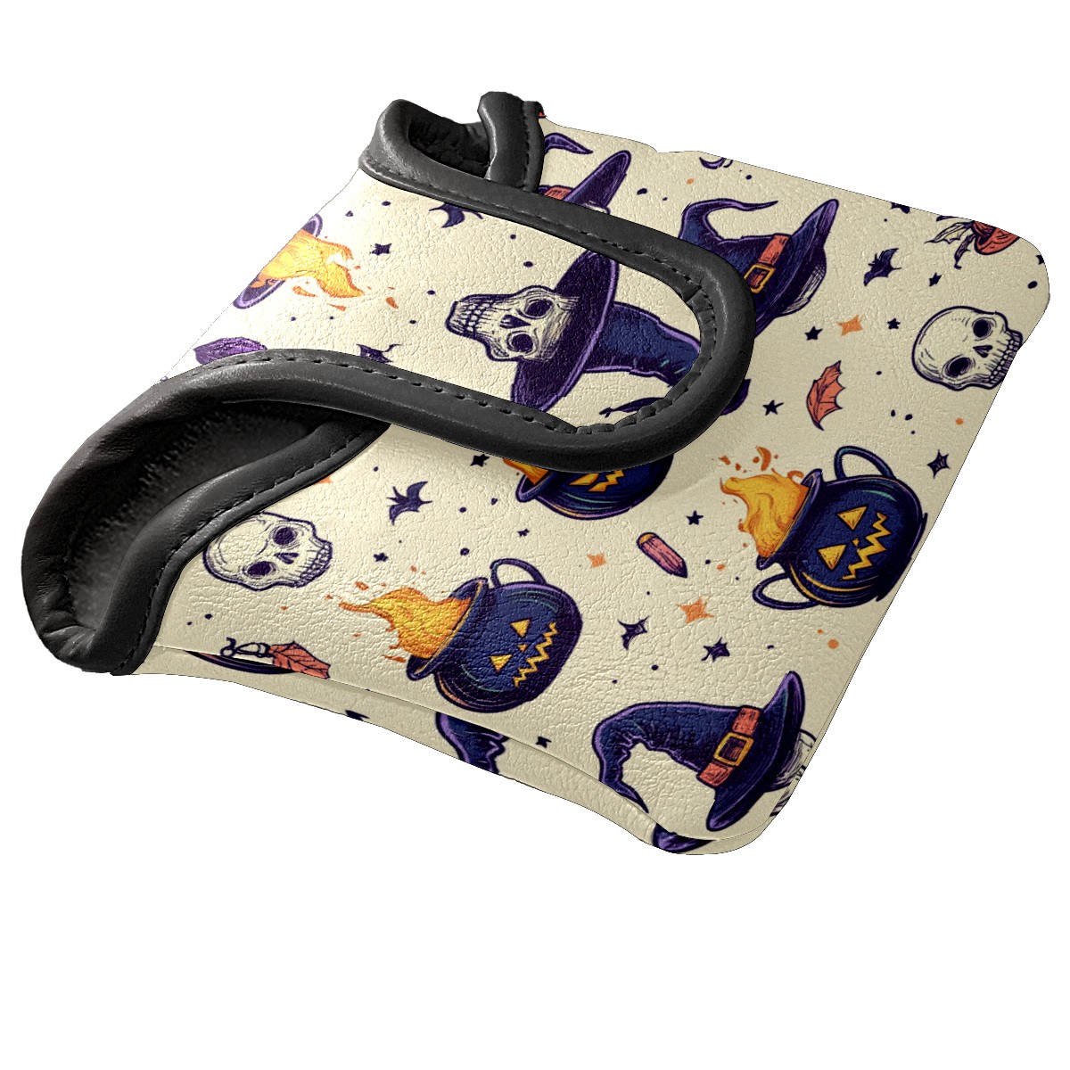 Golf Mallet Putter Cover Premium Leather Golf Putter Head Cover with Magnetic Closure Golf Cover for Men and Women Purple Magic Hat