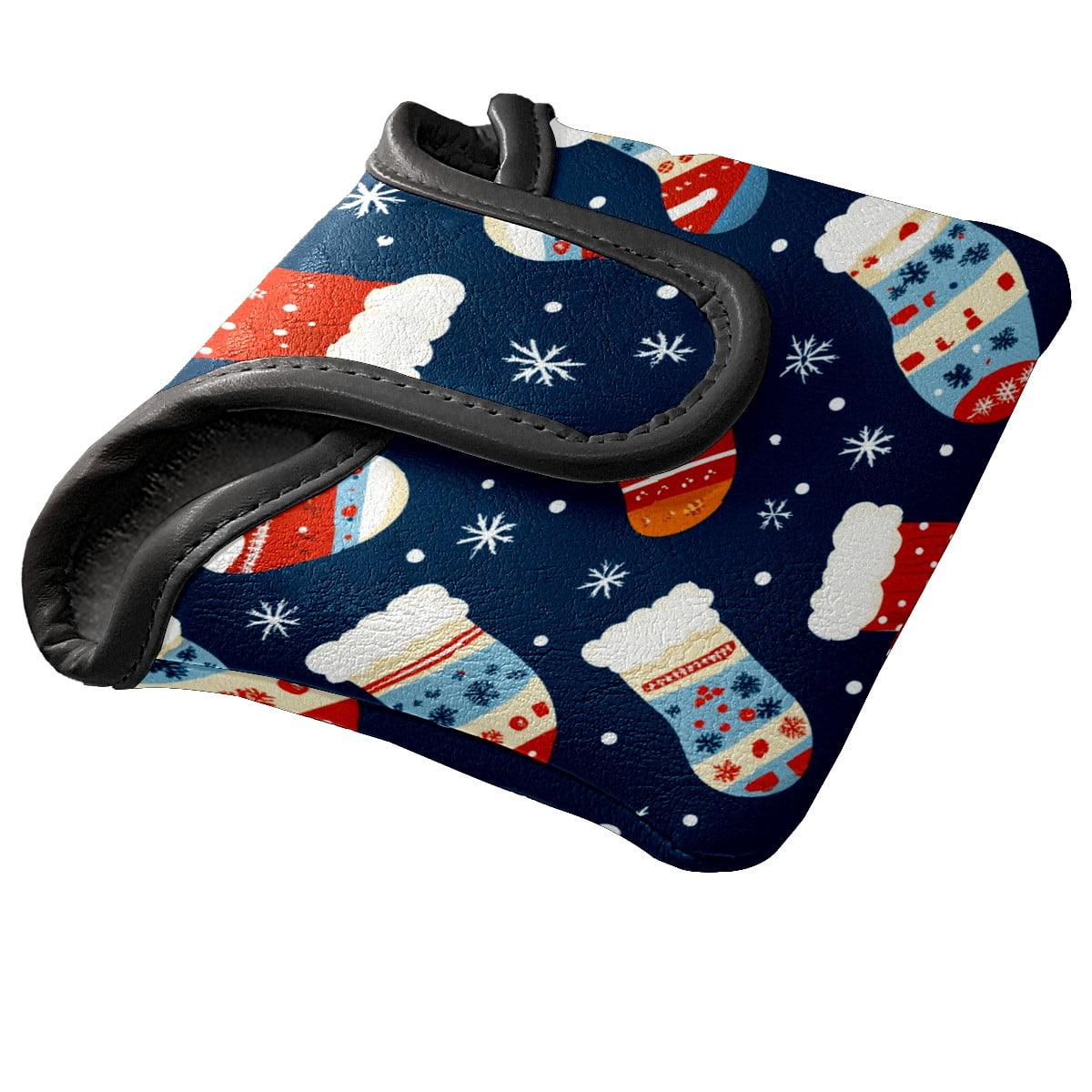 Golf Mallet Putter Cover Premium Leather Waterproof Golf Putter Head Cover with Magnetic Closure Christmas Stockings