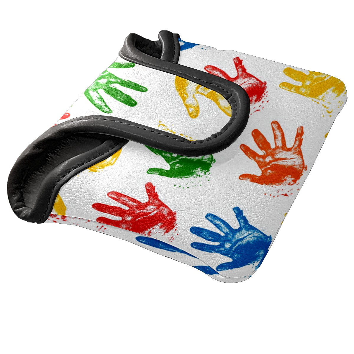 Golf Mallet Putter Cover Premium Leather Waterproof Golf Putter Head Cover with Magnetic Closure Palm Print