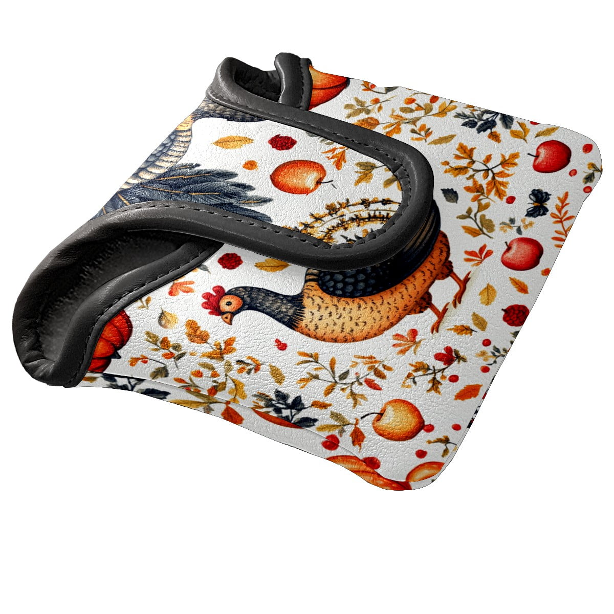 Golf Mallet Putter Cover Premium Leather Waterproof Golf Putter Head Cover with Magnetic Closure Thanksgiving Day