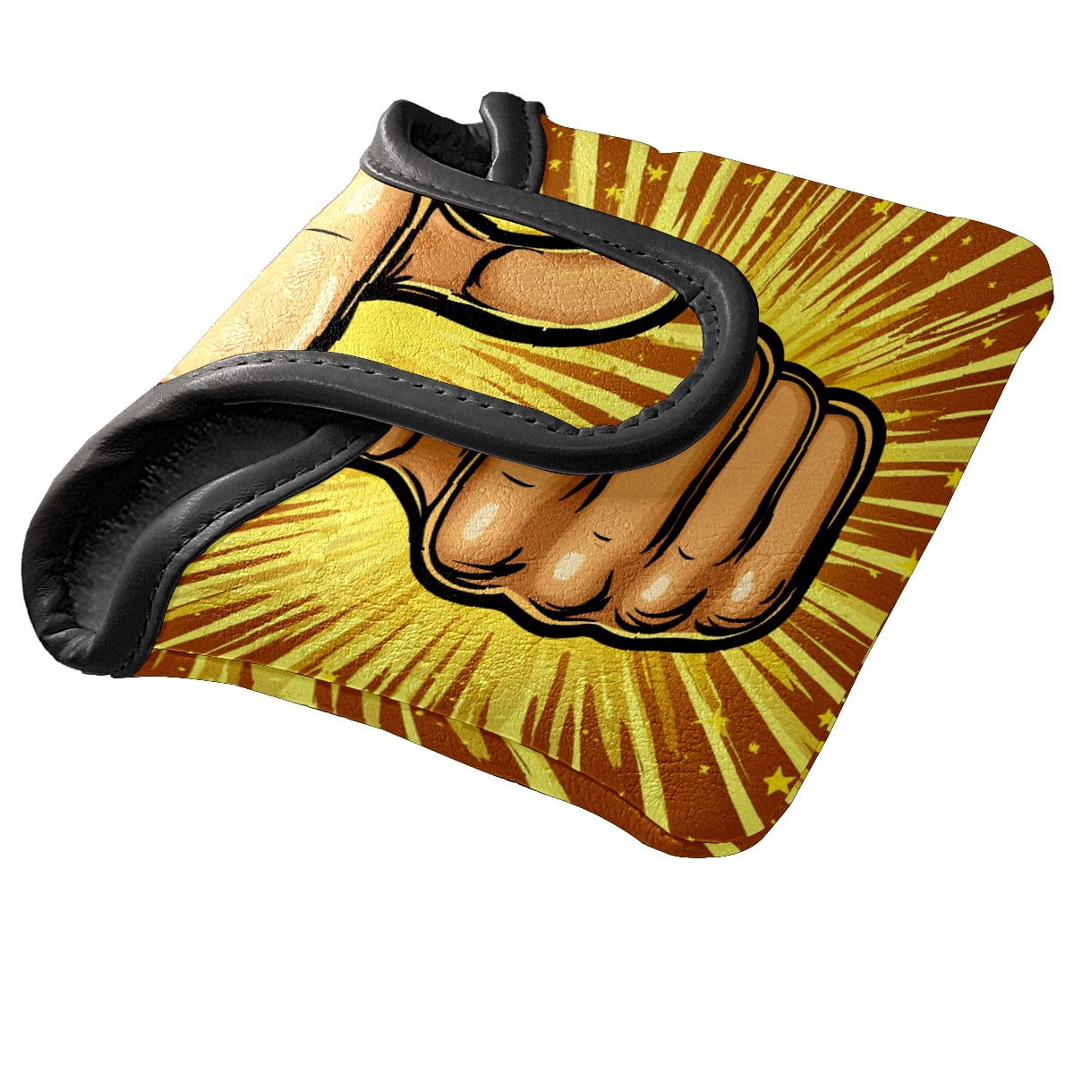 Golf Mallet Putter Cover Premium Leather Waterproof Golf Putter Head Cover with Magnetic Closure Thumbs Up Pattern