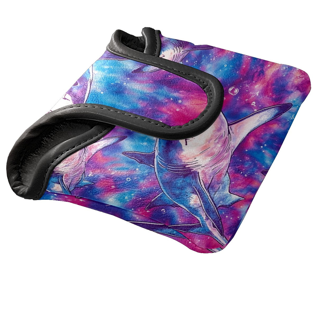 Golf Mallet Putter Cover Premium Leather Waterproof Golf Putter Head Cover with Magnetic Closure