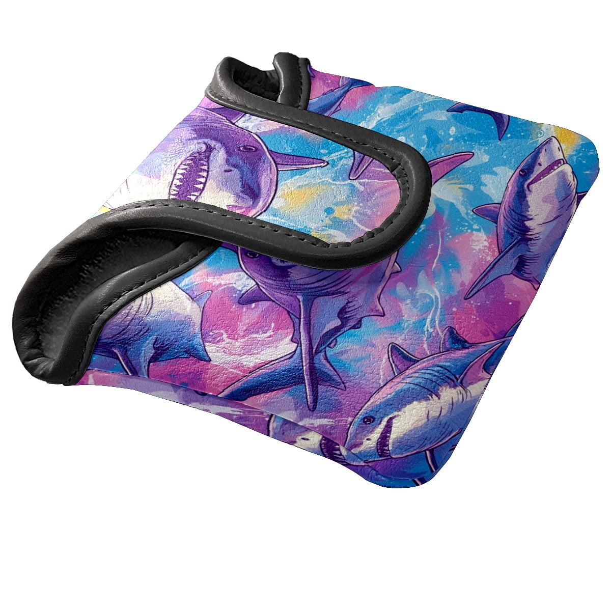 Golf Mallet Putter Cover Premium Leather Waterproof Golf Putter Head Cover with Magnetic Closure