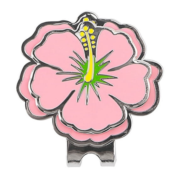 Golf Ball Marker Hat Clip with Magnet Ball Mark One Putt Golf Putting Alignment Cap Clips Pink