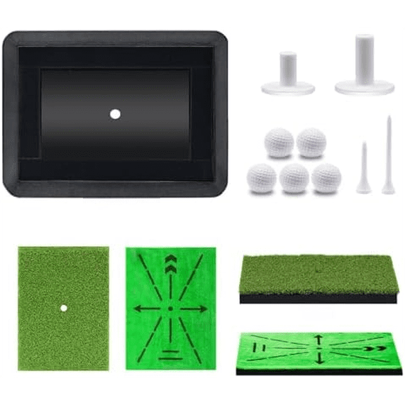 Golf Mat, 2 Replaceable Heavy-Duty Golf Hitting Mat, Anti- Slip Indoor Outdoor Golf Practice Mat with Instant Swing Path Feedback$$Sport & Recreation Other