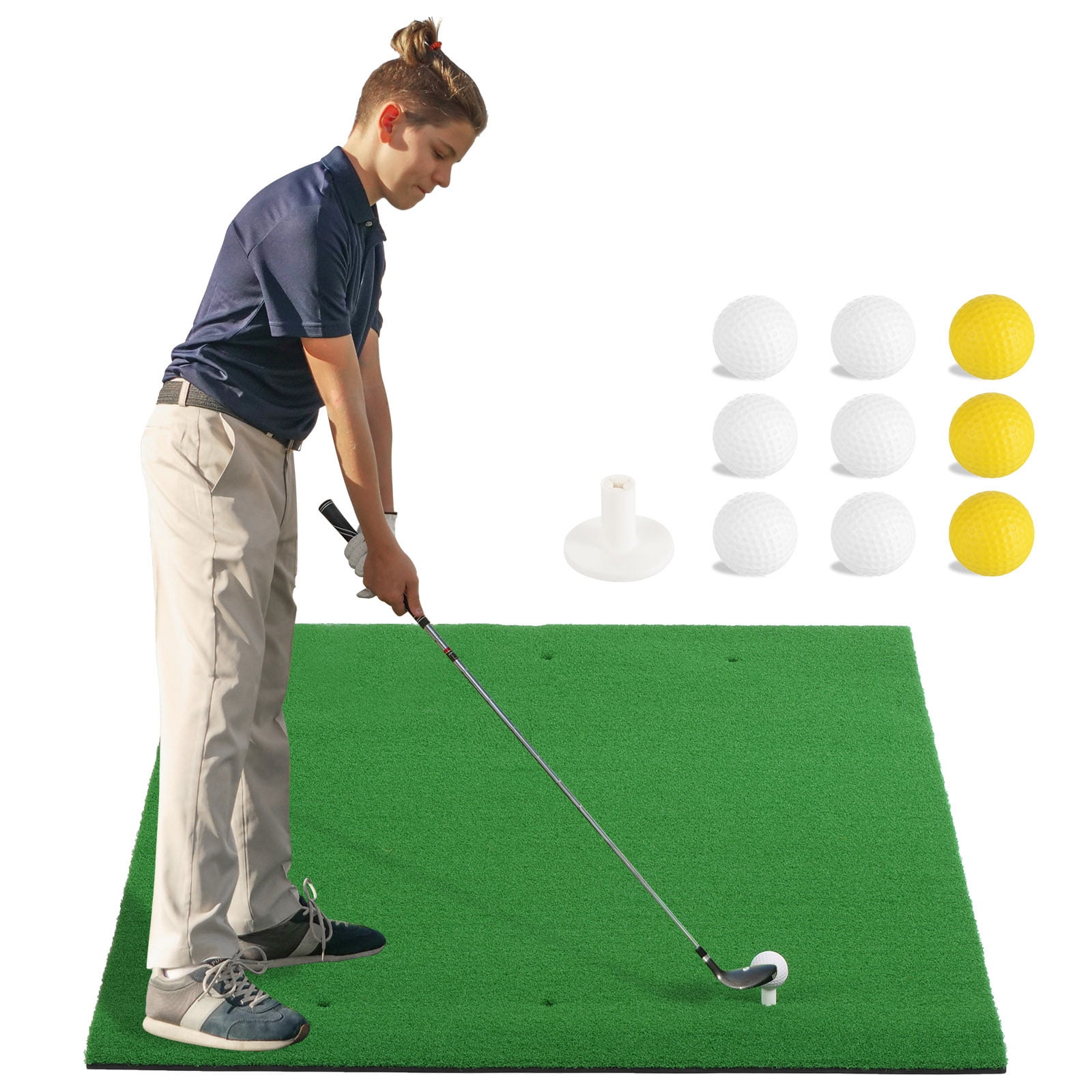 Golf Mat 5*3.3ft Artificial Turf Golf Hitting Mat Putting Practice Mat