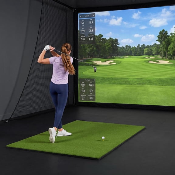 Golf Mat: 5x4ft Heavy-Duty Golf Hitting Mats Practice Outdoor/Indoor, Elite Dense Artificial Turf Matt Training Aid for Backyard/Garage/Driving Range/Simulators