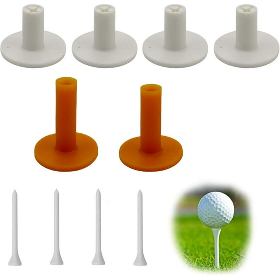 Golf Mat Tees Rubber for Driving Range Mats - Adjustable 1.5,2.3,2.7 (in)