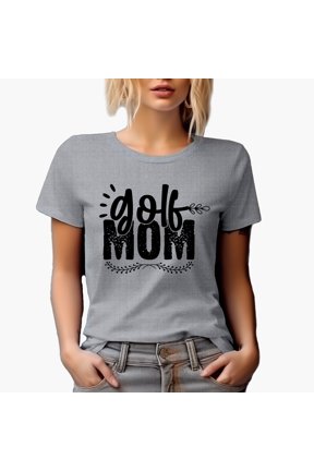 Golf Mom, Mother, Mommy, Mama or Wife Golf Player, Golfing or Golfer Themed Merch Gift, Heather Grey T-Shirt, S