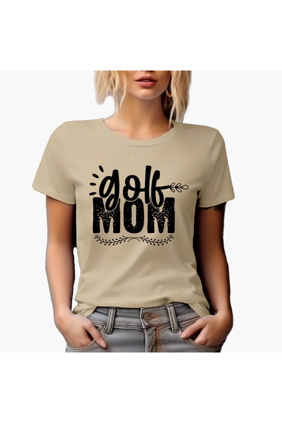 Golf Mom, Mother, Mommy, Mama or Wife Golf Player, Golfing or Golfer Themed Merch Gift, Tan T-Shirt, 3XL