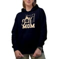 thumbnail image 1 of Golf Mom with Ball & Flag, Mother Golf Player, Golfing or Golfer Themed Merch Gift, Navy Blue Hooded Sweatshirt or Hoodie, Medium, 1 of 5