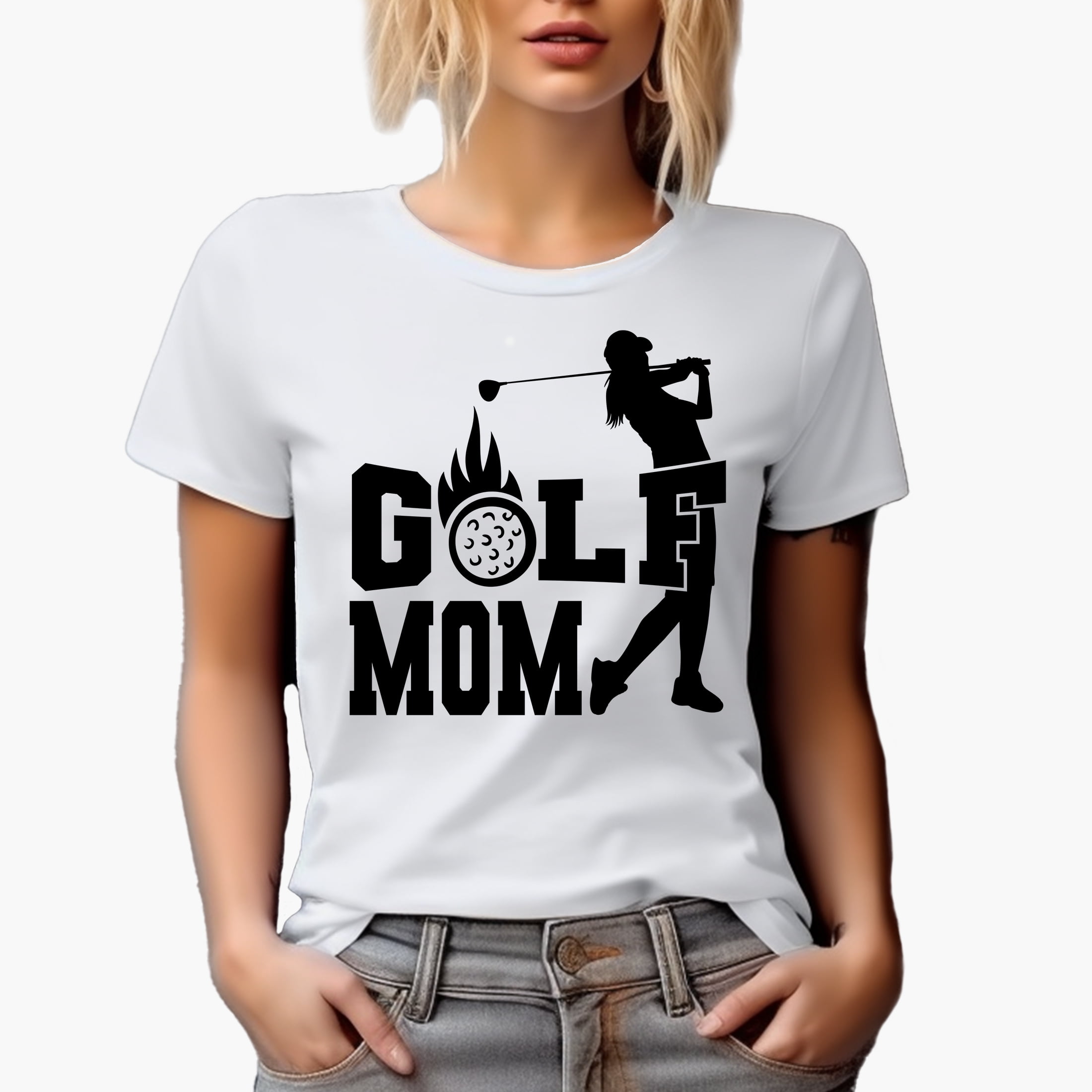 Golf Mom Shirt Golfing Mother Gift Tee For Women