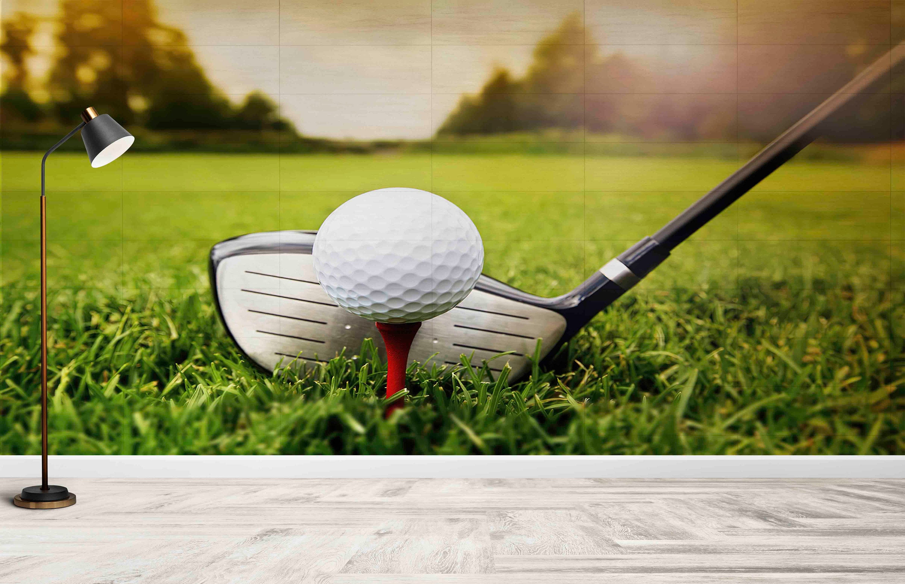 Golf Mural, Golfer Wall Mural, Paper Wall Art Golfer For Gift Wallpaper