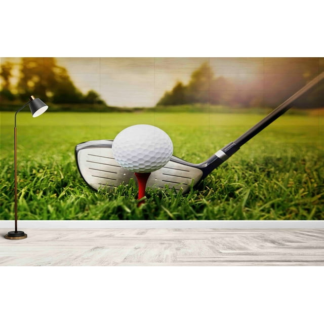 Golf Mural, Golfer Wall Mural, Paper Wall Art Golfer For Gift Wallpaper ...