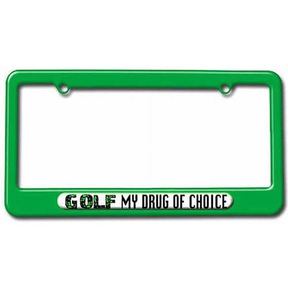 Golf My Drug Of Choice, Sports License Plate Tag Frame, Multiple Colors