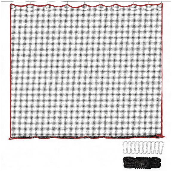 Golf Net, 10 x 10 ft Baseball Practice Net, High Impact Barrier Mesh with Buckles and Ropes, Multi-Use Sports Netting for Baseball Golf, Long-Lasting Polyester Netting for Backyard, Driving Range