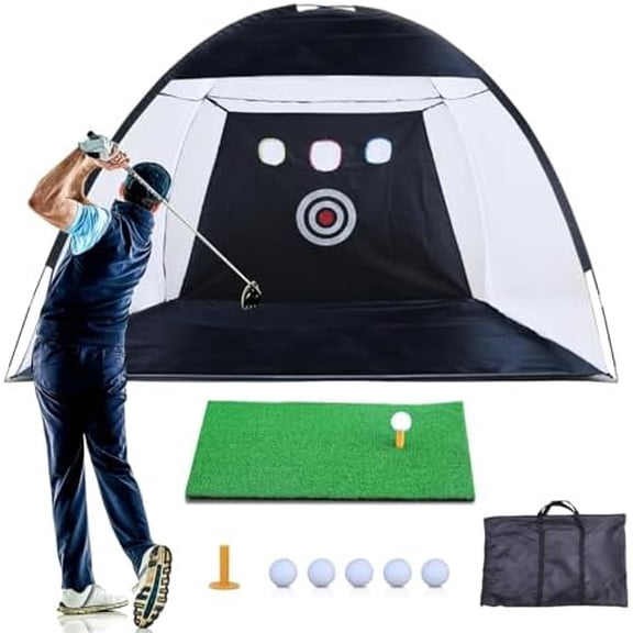Golf Net, 10x7ft Golf Practice Net for Backyard Driving, Golf Hitting Net with Target/Mat//Tee/Bag for Outdoor Indoor, Gifts for Men Him Dad Boys Golfers$$Sport & Recreation Other