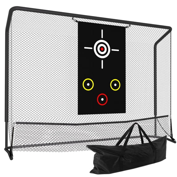 Golf Net, Golf Hitting Net, 10x7.5ft, Hitting Net with Target Cloth for Indoor or Outdoor Use, Heavy Duty with Carry Bag,Nets for Backyard