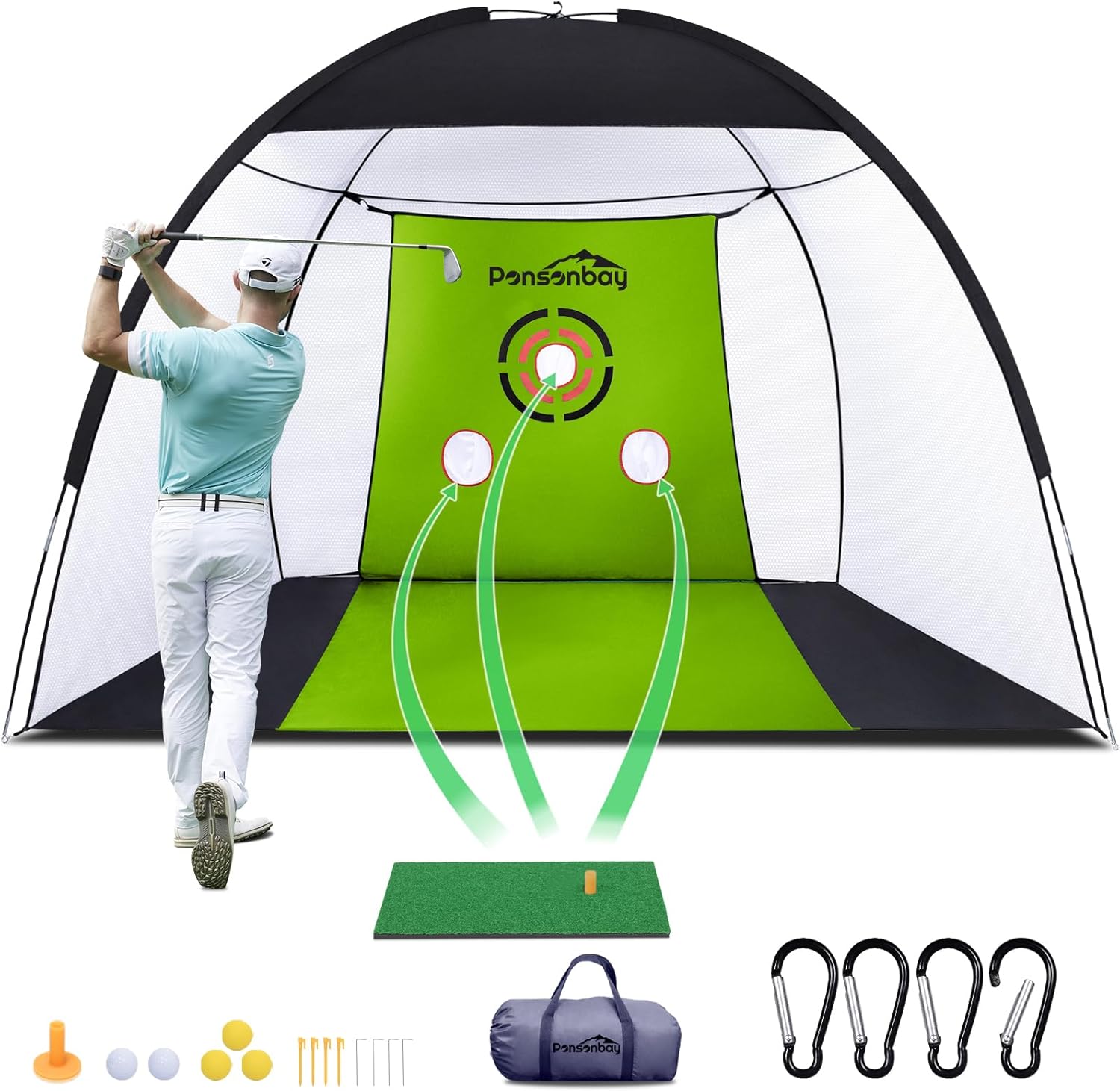 Golf Net, Upgraded Golf Practice Net with Fairway for Backyard Driving