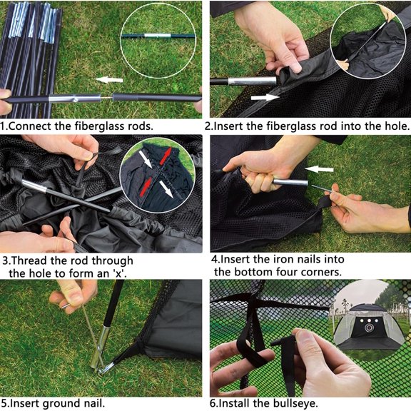 Golf Nets for Backyard Driving Real Golf Balls with Strike Zone Target - 10x7ft Heavy Duty Practice Net, Portable Golf Hitting Net for Outdoor/Indoor Training, Gifts for Men Dad Him and Golfer$$