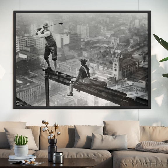Golf On The Roof, Golfer Poster, Funny Bathroom Art Poster, Room Decor, Golf Lover, Gift For Him, Dorm Decor, Golf Gift, UNFRAMED-12x18