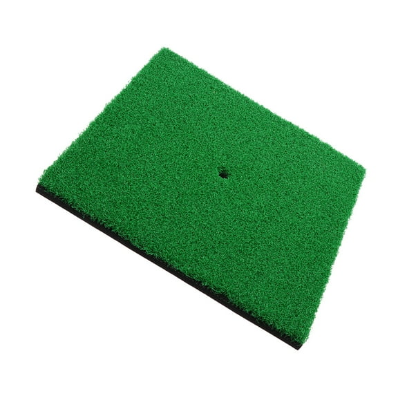 Golf Pad Practice Net Dual Turf Mat Bucket Game Ball Fake Grass Mini Dark Green