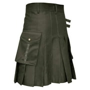 Golf Pants Men Design Sense Fashion Trend Scottish Holiday Dress Multi Color Pleated Skirt Green