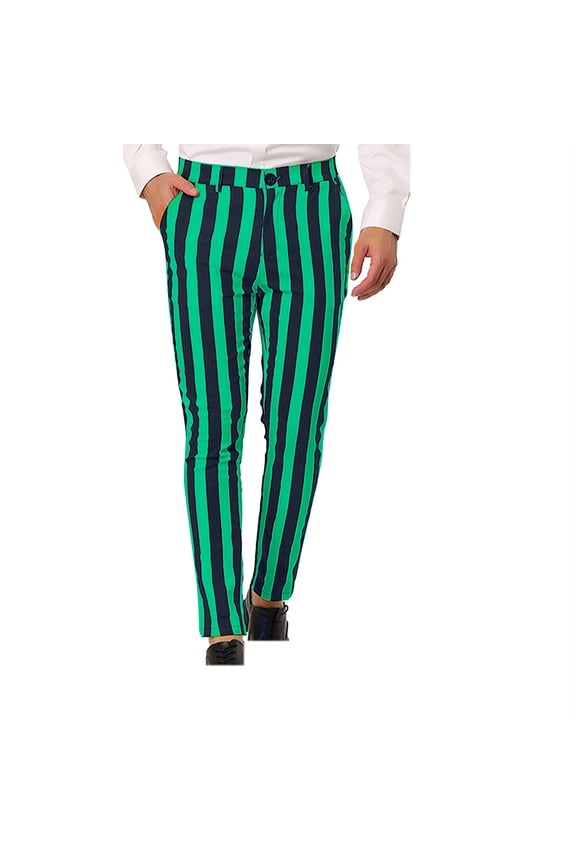 Golf Pants Men Plaid Stripe Personalized Pants Pocket Button Suit Pants Leggings Casual Pants