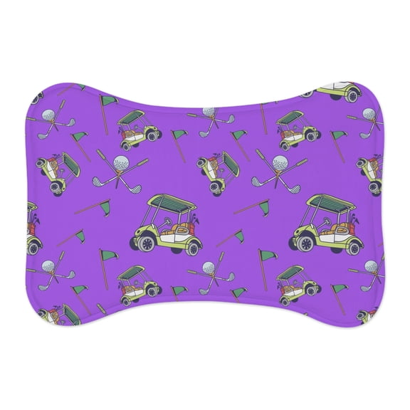 Golf Pattern Decorative Pet Feeding Mat - Non-Slip Cat Dog Feeding Pad