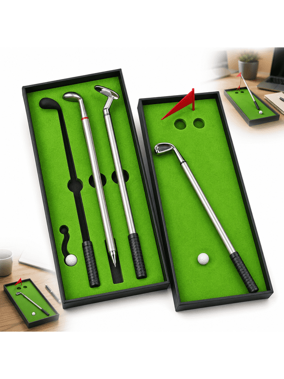 Golf Pen Gifts for Men Women Adults Unique Christmas Stocking Stuffers, Dad Boyfriend Golfers Funny Birthday Gifts, Desktop Games Fun Toys Office Desk Decor