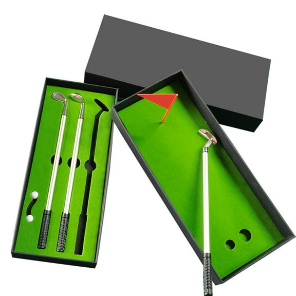 Golf Pen Set & Mini Desktop Golf Putting Green Game Gifts for Adults, Kids, Dad, Mom, Men, Women, Coworkers, Teen Boys Funny Office Desk Toys and Unique Christmas Stocking Stuffers Gifts