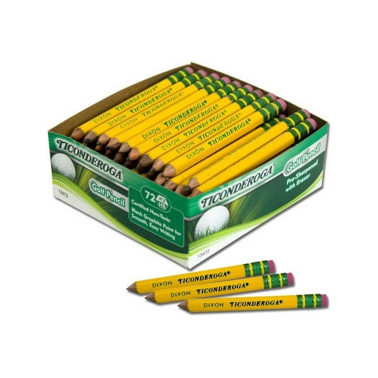 Golf Pencils, HB (#2), Black Lead, Yellow Barrel, 72/Box Golf Pencils, HB (#2), Black Lead, Yellow Barrel, 72/Box