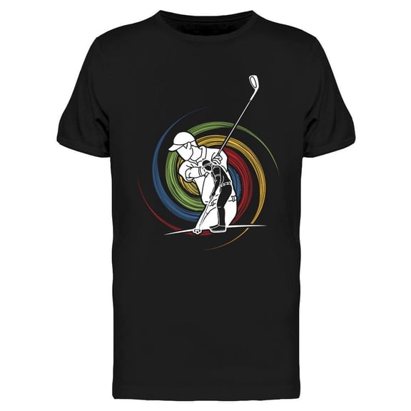 Golf Player  T-Shirt Men -Image by Shutterstock, Male Large