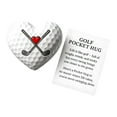 thumbnail image 1 of Golf Pocket Hug Heart Themed Pocket Hug Gift, Heart Shaped Golf Ball With Crossed Clubs And Red Heart Design, Thoughtful Keepsake For Golf Enthusiasts And Those Needing, 1 of 7