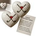 thumbnail image 1 of Golf Pocket Hug, Inspirational Golf Gift with Encouraging Message Card, Small Gift for Golf Lovers, Motivational Golf Ball Marker, Thoughtful Golf Present for Men and Women(2PC), 1 of 3