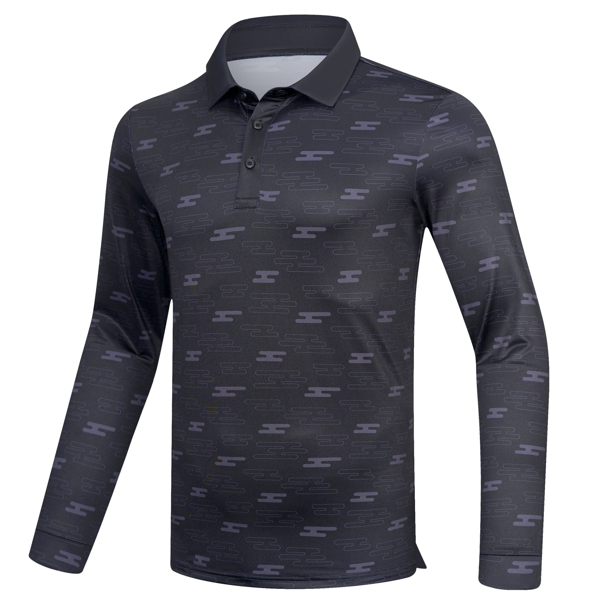 Golf Polo Shirts for Men Long Sleeve Performance Sun Protection Casual ...