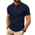 thumbnail image 1 of Golf Polo Shirts for Men Short Sleeve Collared Button Up Tees Casual Lightweight Quick Dry Work T Shirts, 2XL, 1 of 9