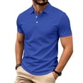 thumbnail image 1 of Golf Polo Shirts for Men Short Sleeve Collared Button Up Tees Casual Lightweight Quick Dry Work T Shirts, L, 1 of 9