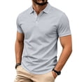 thumbnail image 1 of Golf Polo Shirts for Men Short Sleeve Collared Button Up Tees Casual Lightweight Quick Dry Work T Shirts, M, 1 of 9