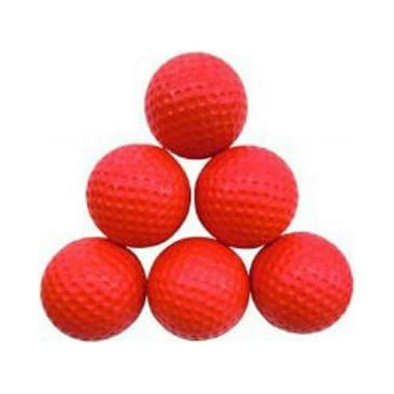 Golf Practice Balls 6 Pcs Simple and Practical Non-damaging Elastic Solid Red