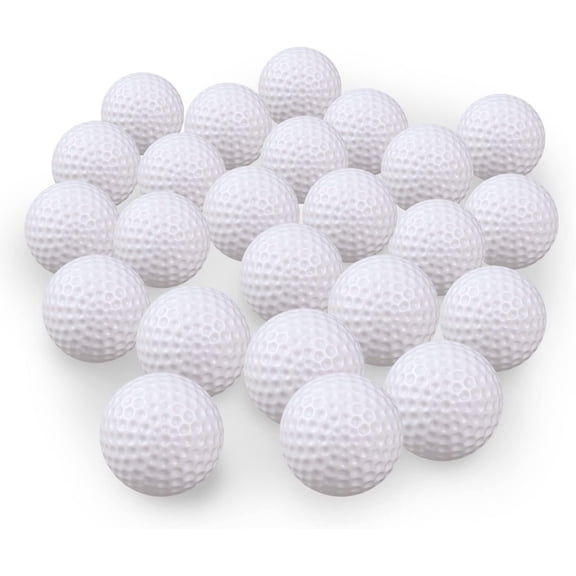 Golf Practice Balls,  Hollow Plastic Golf Balls for Indoor , Suitable for Golf Party Decorations, Light Weight - Pack of 50 count (White)