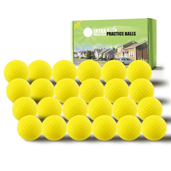 Golf Practice Balls True Flight More Weight Value 12/24 Pack,1/3 Distance of Regulation Golf Ball for Backyard Garden School, Real Golf Ball Feel Indoor Outdoor Use