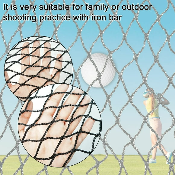 Golf Practice Barrier Net – Black, Easy to Assemble, High Impact Hitting Netting 10x10/15/30ft