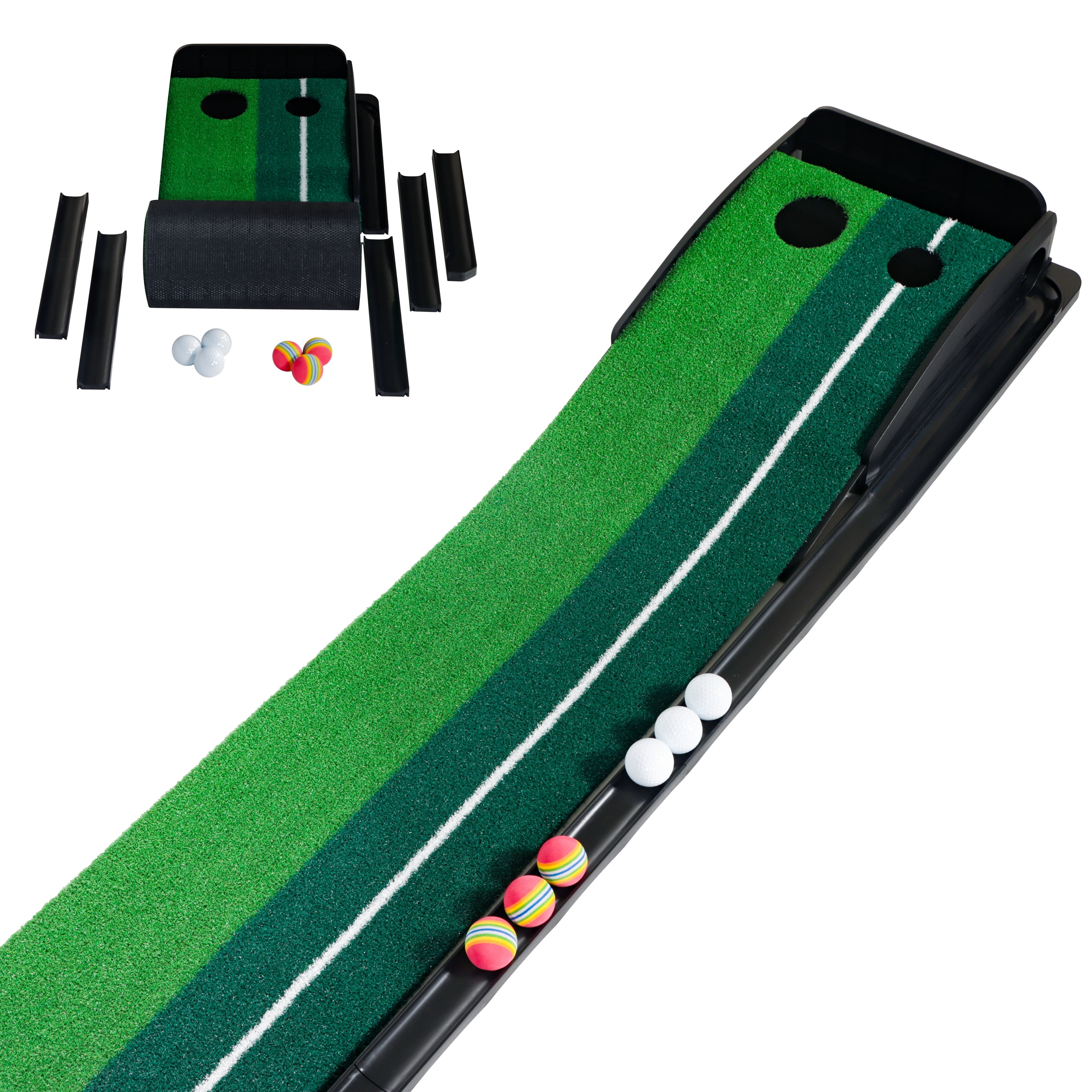 Golf Practice Indoor Putting Green Mat Machine with Ball Return