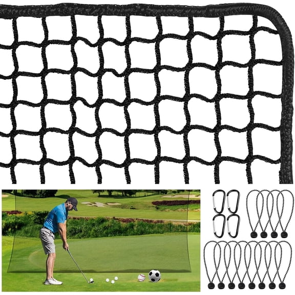 Golf Practice Net, 10Ft/15Ft/20Ft Golf Hitting Nets Heavy Duty Nylon Golf Netting for Garage Backyard