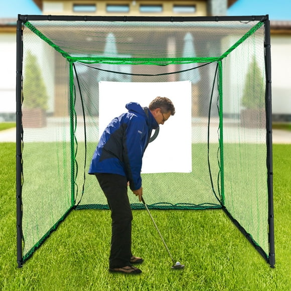 Golf Practice Net Foldable Golf Hitting Cage Practice Net Training Aid 4.92 ft for Backyards, Parks, Garages, Decks, Basements